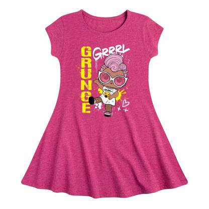 Girls' - LOL Surprise! - Grunge Grrrl Fit & Flair Cap Sleeve Dress