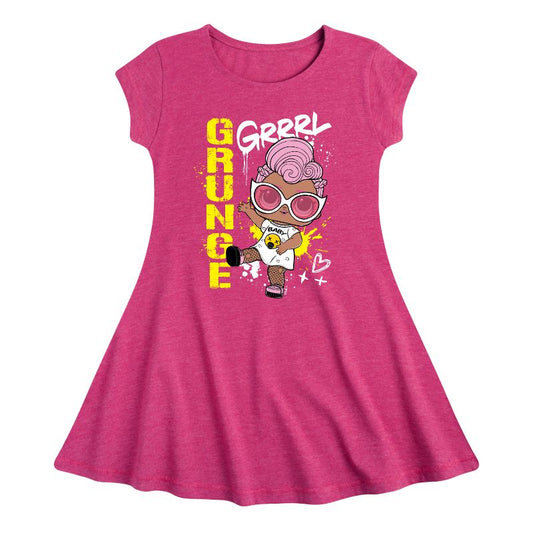 Girls' - LOL Surprise! - Grunge Grrrl Fit & Flair Cap Sleeve Dress