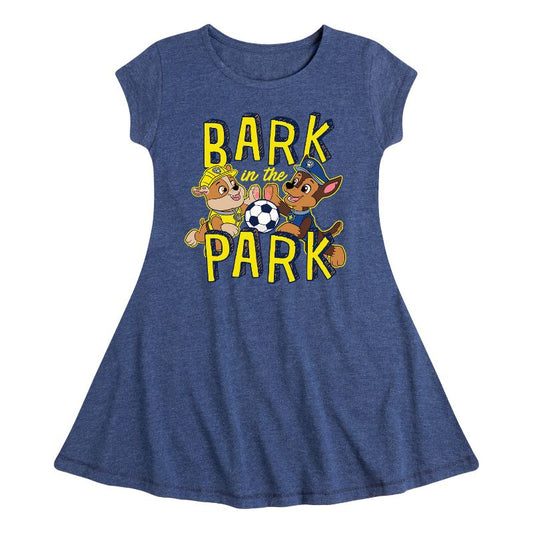 Girls' - Paw Patrol - Bark In The Park Fit & Flair Cap Sleeve Dress