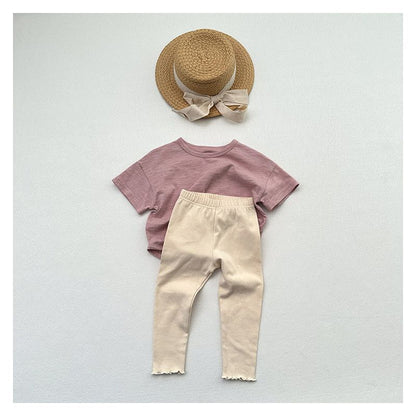 MyKids-USA Children’s Solid Color Leggings Girl’s Kindergarten Trousers
