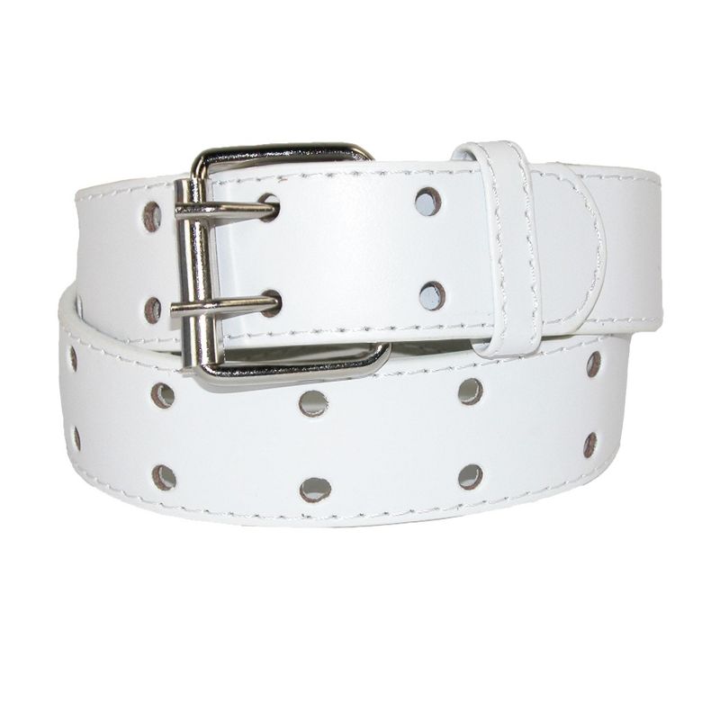 CTM Kids' 1 Inch Wide Leather Two Hole Jean Belt