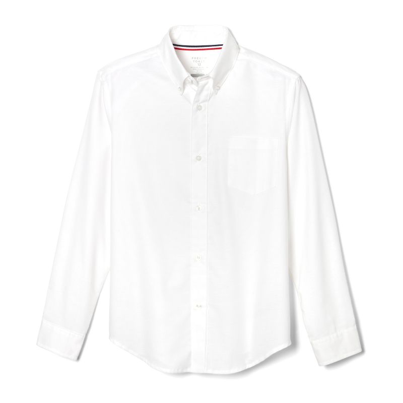 French Toast School Uniform Co-Ed Long Sleeve Oxford Shirt