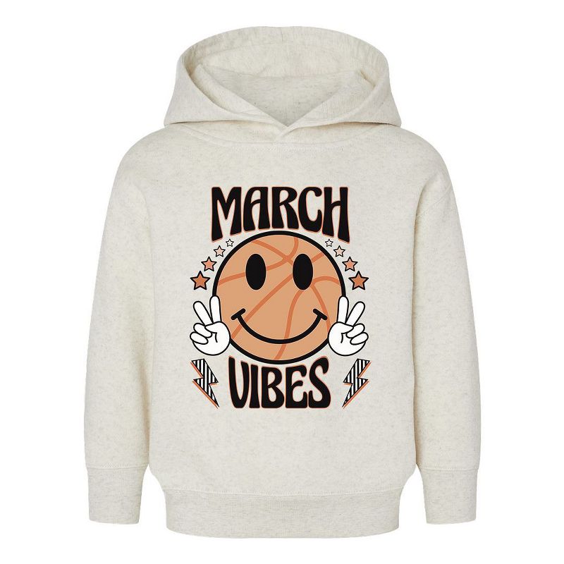 The Juniper Shop March Vibes Basketball Toddler Graphic Hoodie