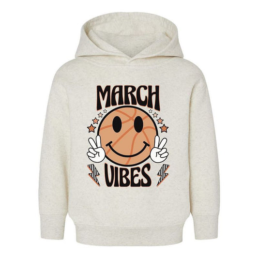 The Juniper Shop March Vibes Basketball Toddler Graphic Hoodie