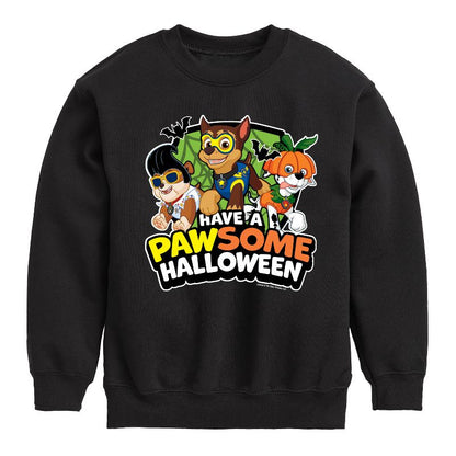 Boys' - Paw Patrol - Have A Pawsome Halloween Graphic Long Sleeve Fleece Sweatshirt
