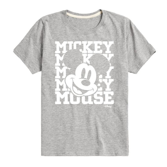 Boys' - Disney - Mickey, Mickey, Mickey Mouse Short Sleeve Graphic T-Shirt
