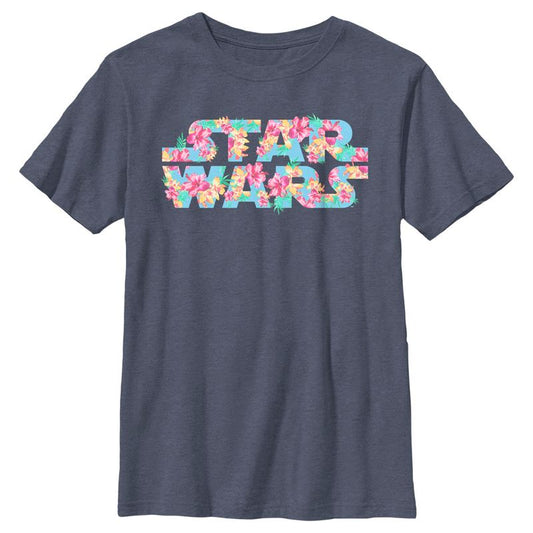 Boy's Star Wars Floral Hibiscus Logo T-Shirt