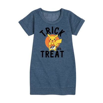 Girls' - Pokémon - Trick Or Treat Graphic Short Sleeve Fleece Dress