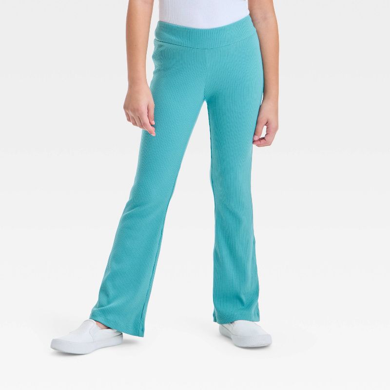 Girls' Ribbed Flare Leggings - Cat & Jack™