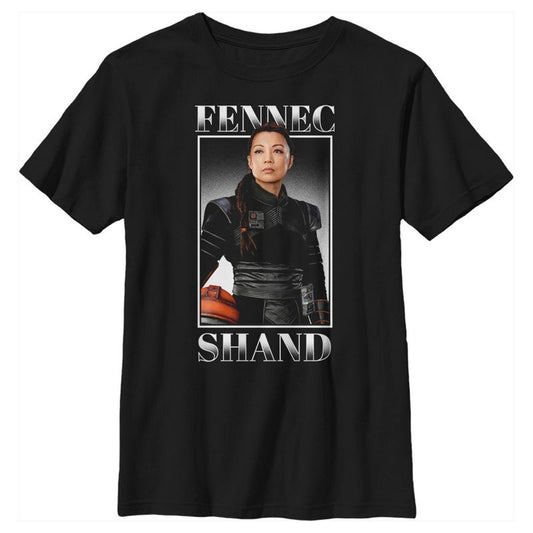 Boy's Star Wars The Mandalorian Fennec Shand Portrait T-Shirt