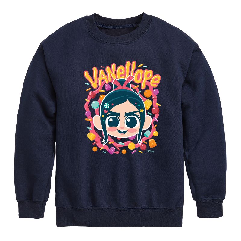 Boys' - Disney - Vanellope & Candy Graphic Long Sleeve Fleece Sweatshirt