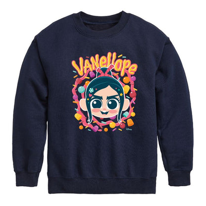 Boys' - Disney - Vanellope & Candy Graphic Long Sleeve Fleece Sweatshirt