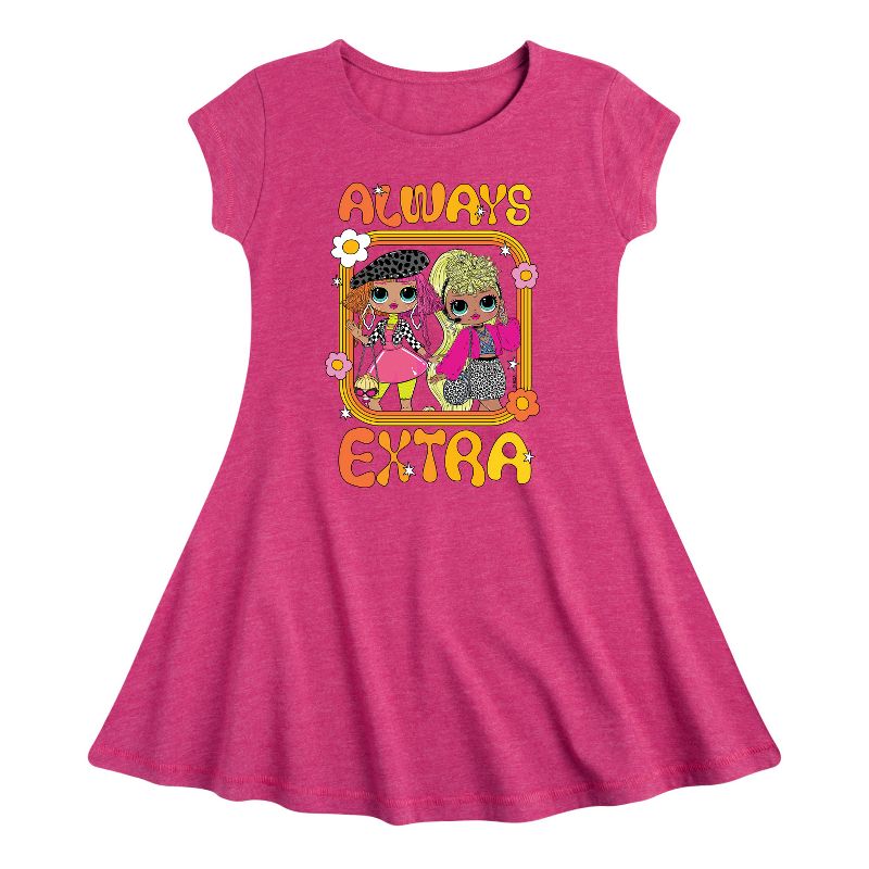 Girls' - LOL Surprise! - Always Extra Fit & Flair Cap Sleeve Dress