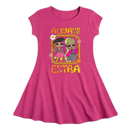 Girls' - LOL Surprise! - Always Extra Fit & Flair Cap Sleeve Dress