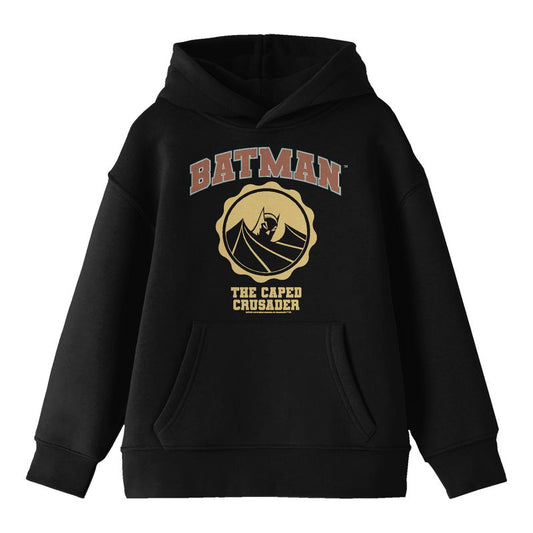 Batman Collegiate Style Logo Youth Black Graphic Hoodie