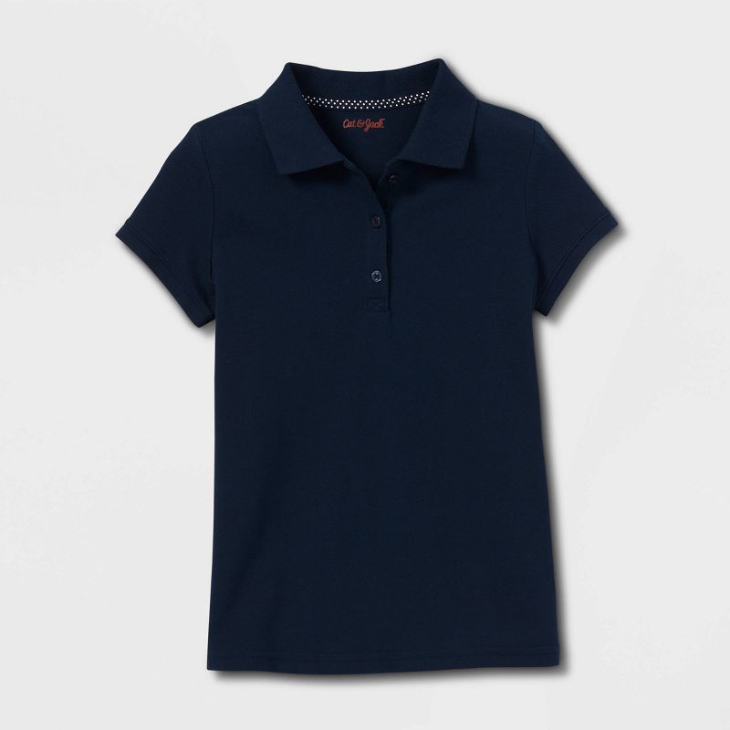 Girls' Short Sleeve Pique Uniform Polo Shirt - Cat & Jack™