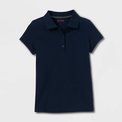 Girls' Short Sleeve Pique Uniform Polo Shirt - Cat & Jack™