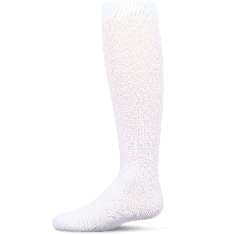 Memoi Girls' Pointelle Dot Knee High Socks