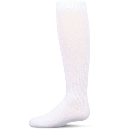 Memoi Girls' Pointelle Dot Knee High Socks