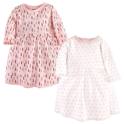Luvable Friends Hudson Baby Long-Sleeve Dresses 2pk (Part 2)