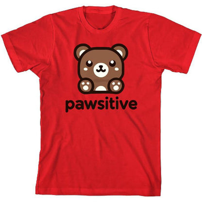تي شيرت Pawsitive Bear Youth برقبة دائرية وأكمام قصيرة