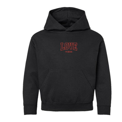 The Juniper Shop Embroidered Varsity Love Vibes Youth Graphic Hoodie
