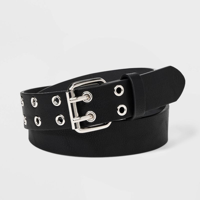 Girls' Belt with Silver Grommets - art class™ Black