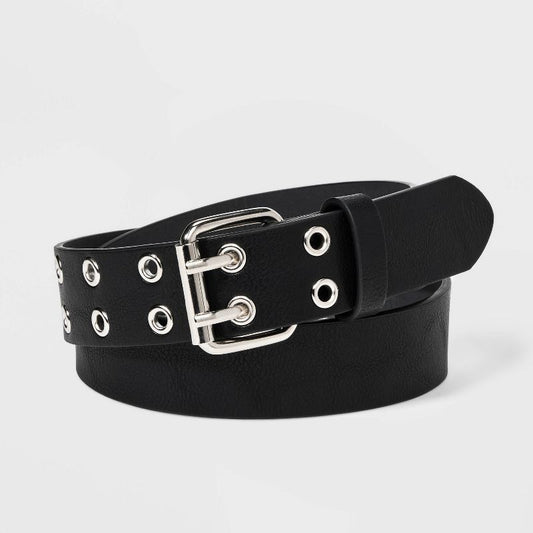 Girls' Belt with Silver Grommets - art class™ Black