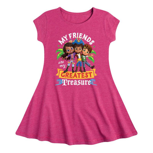 فستان بناتي - سانتياغو أوف ذا سيز - أصدقائي الأعظم - مقاس مناسب وأنيق - بأكمام قصيرة