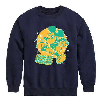 Boys' - Disney - Mickey For Days Graphic Long Sleeve Fleece Sweatshirt