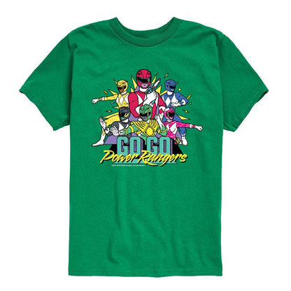 Boys' - Power Rangers - Go Go Group Short Sleeve Graphic T-Shirt