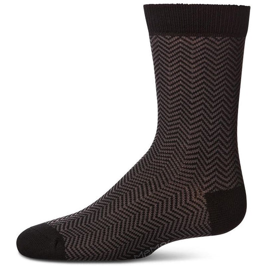Memoi Boys' Herringbone Dress Socks