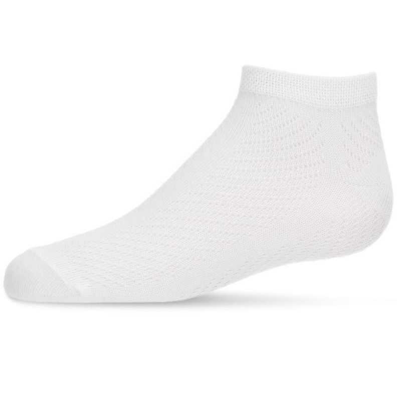 Memoi Pointelle Cotton Blend Super Soft Anklet Sock