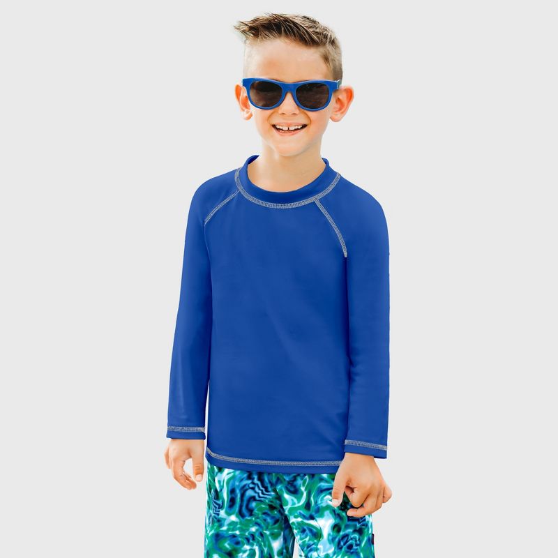 City Threads Boys UPF 50+ Long Sleeve Rashguard - USA-Made