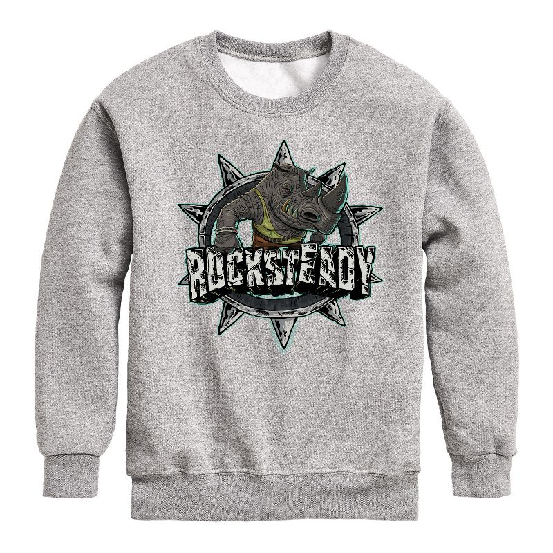 Boys' - Teenage Mutant Ninja Turtles Mutant Mayhem - Rocksteady Graphic Long Sleeve Fleece Sweatshirt
