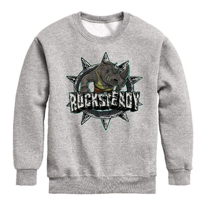 Boys' - Teenage Mutant Ninja Turtles Mutant Mayhem - Rocksteady Graphic Long Sleeve Fleece Sweatshirt