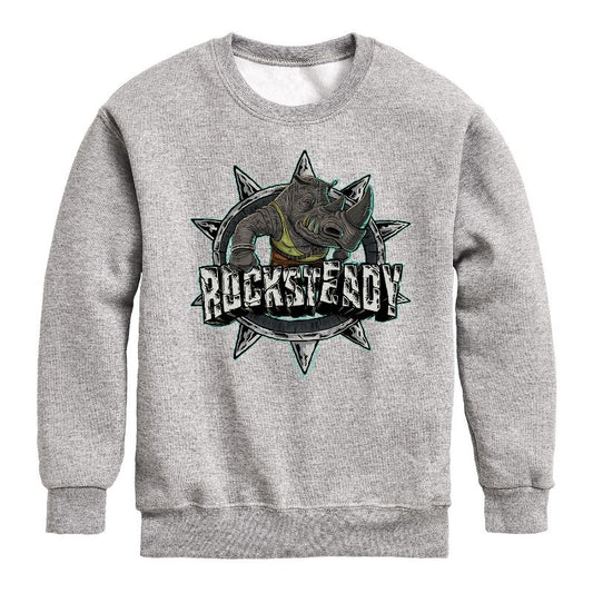 Boys' - Teenage Mutant Ninja Turtles Mutant Mayhem - Rocksteady Graphic Long Sleeve Fleece Sweatshirt