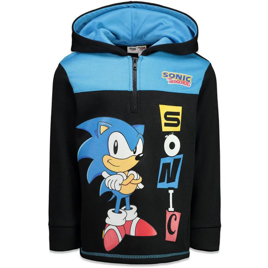 SEGA Sonic the Hedgehog Fleece Half Zip Hoodie Toddler to Big Kid