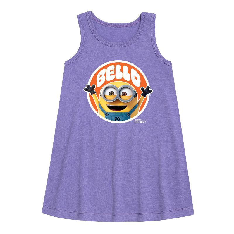 Girls' - Despicable Me Minions - Hello Bello Minion Graphic Sleeveless Aline Dress