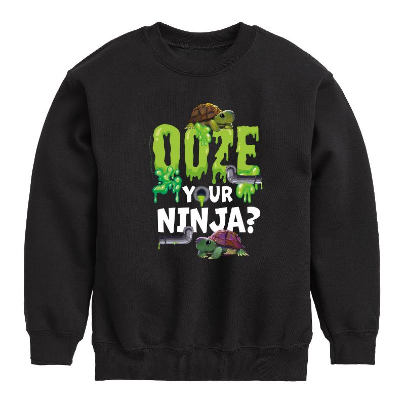 Boys' - Teenage Mutant Ninja Turtles Mutant Mayhem - Ooze Your Ninja Graphic Long Sleeve Fleece Sweatshirt