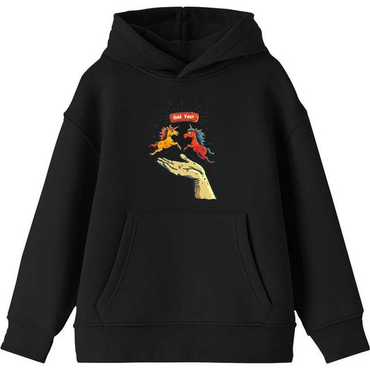 Hold Your Horses Humor Youth Long Sleeve Hoodie