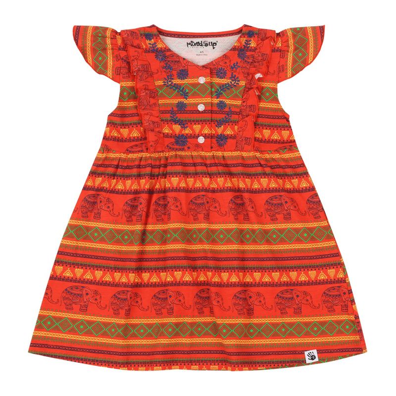 Mixed Up Clothing Girls Vestito Dress - Jacquard Stripe