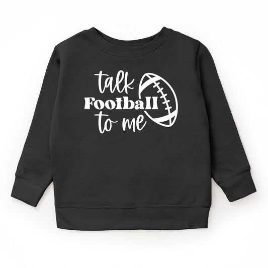 The Juniper Shop Talk Football To Me Ball Youth Ultra-Soft Graphic Sweatshirt