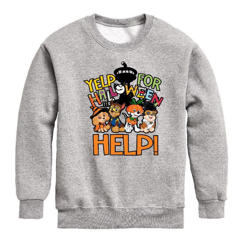 Boys' - Paw Patrol - Yelp For Halloween Help Graphic Long Sleeve Fleece Sweatshirt