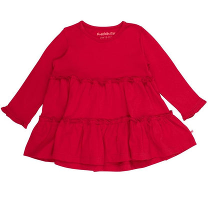 RuffleButts Toddler Girls Knit Ruffle Tiered Tunic