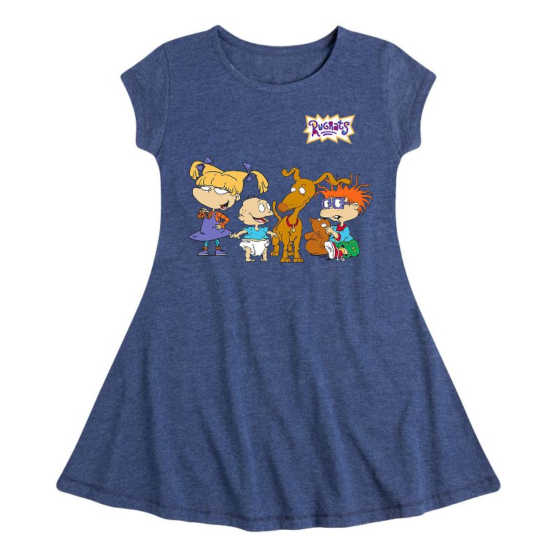 Girls' - Rugrats - Hangout Fit & Flair Cap Sleeve Dress