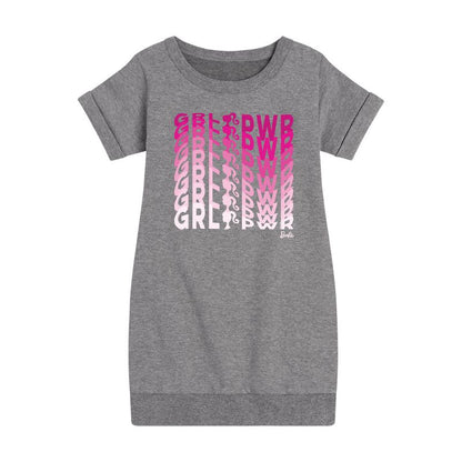 فستان باربي - قوة الفتاة في موجة الوهم - فستان من الصوف بأكمام قصيرة