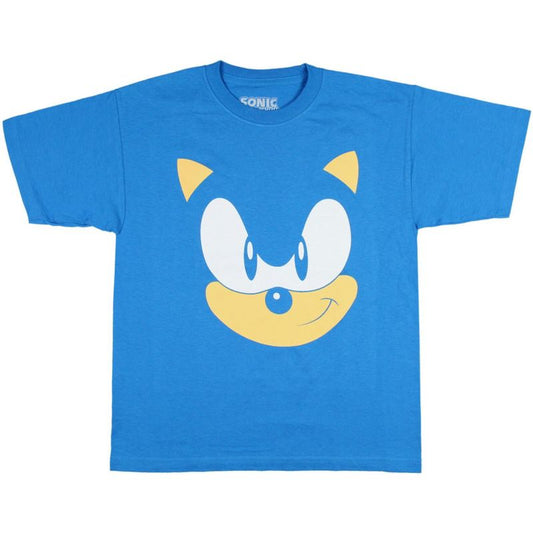 Seven Times Six Sonic The Hedgehog Boys' Speedster Big Face Graphic Print T-Shirt Turquoise