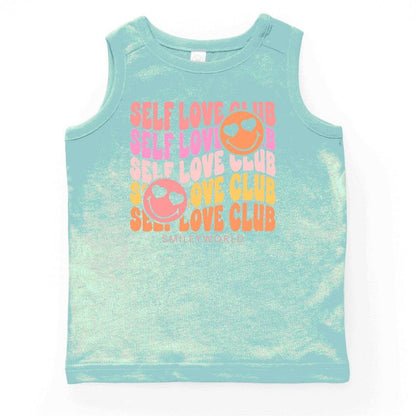 بلوزة بدون أكمام للشباب من مجموعة The Juniper Shop SmileyWorld Self Love Club Wave
