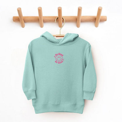 The Juniper Shop Embroidered Be Good Do Good Smiley Face Toddler Graphic Hoodie
